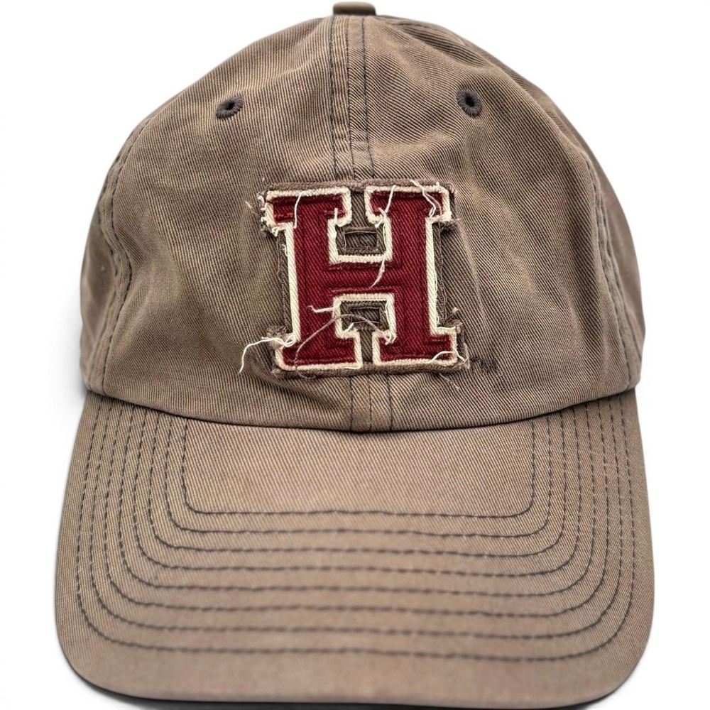'47 Brand Unisex Harvard University Baseball Hat Brown Logo Distressed Dad Cap